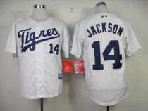Detroit Tigers #14 Austin Jackson White Los Tigres Stitched MLB Jersey Detroit Tigers #14 Austin Jackson White Los Tigres Stitched MLB Jersey