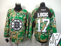 Autographed Boston Bruins -17 Milan Lucic Camo Veterans Day Practice NHL Jersey Autographed Boston Bruins -17 Milan Lucic Camo Veterans Day Practice NHL Jersey