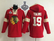 Chicago Blackhawks -19 Jonathan Toews Red 2015 Stanley Cup Pullover NHL Hoodie