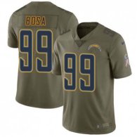 Nike Chargers -99 Joey Bosa Olive Stitched NFL Limited 2017 Salute to Service Jersey
