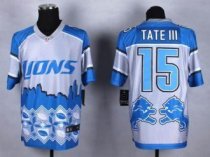Nike Detroit Lions -15 Golden Tate III Blue NFL Elite Noble Fashion Jersey Nike Detroit Lions -15 Golden Tate III Blue NFL Elite Noble Fashion Jersey