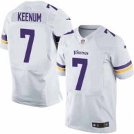 Elite Case Keenum Jersey - Minnesota Vikings -7 Road White Nike NFL