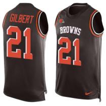 Nike Browns -21 Justin Gilbert Brown Team Color Stitched NFL Limited Tank Top Jersey Nike Browns -21 Justin Gilbert Brown Team Color Stitched NFL Limited Tank Top Jersey