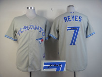 Autographed MLB Toronto Blue Jays #7 Jose Reyes Grey Cool Base Stitched Jersey Autographed MLB Toronto Blue Jays #7 Jose Reyes Grey Cool Base Stitched Jersey
