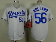 Kansas City Royals -56 Greg Holland White Cool Base Stitched MLB Jersey