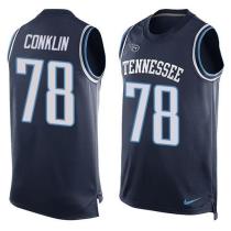 Nike Titans -78 Jack Conklin Navy Blue Alternate Stitched NFL Limited Tank Top Jersey Nike Titans -78 Jack Conklin Navy Blue Alternate Stitched NFL Limited Tank Top Jersey