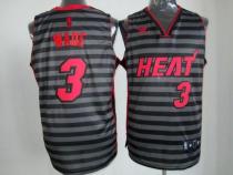 Miami Heat -3 Dwyane Wade Black Grey Groove Stitched NBA Jersey Miami Heat -3 Dwyane Wade Black Grey Groove Stitched NBA Jersey