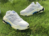 Authentic Balenciaga triple S white blue