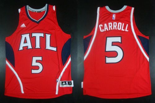 Revolution 30 Atlanta Hawks -5 DeMarre Carroll Red Stitched NBA Jersey
