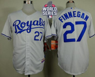Kansas City Royals -27 Brandon Finnegan White Cool Base W 2015 World Series Patch Stitched MLB Jerse