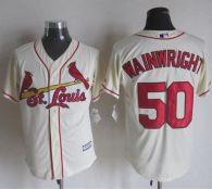 St Louis Cardinals #50 Adam Wainwright Cream New Cool Base Stitched MLB Jersey