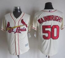 St Louis Cardinals #50 Adam Wainwright Cream New Cool Base Stitched MLB Jersey St Louis Cardinals #50 Adam Wainwright Cream New Cool Base Stitched MLB Jersey