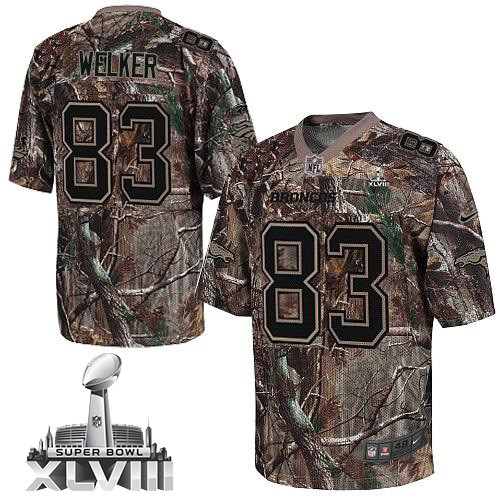 Nike Denver Broncos #83 Wes Welker Camo Super Bowl XLVIII Men's Stitched NFL Realtree Elite Jersey