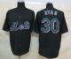 New York Mets -30 Nolan Ryan Black Fashion Stitched MLB Jersey