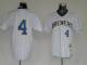 Mitchell and Ness Milwaukee Brewers -4 Paul Molitor Stitched White Throwback MLB Jersey