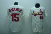Mitchell and Ness St Louis Cardinals #15 Tim McCarver Stitched Cream Throwback MLB Jersey Mitchell and Ness St Louis Cardinals #15 Tim McCarver Stitched Cream Throwback MLB Jersey