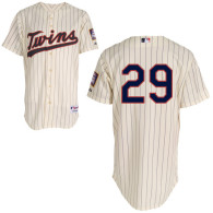 Mitchell and Ness Minnesota Twins -29 Rod Carew Cream Black Strip Stitched MLB Jersey