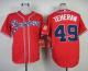 Atlanta Braves #49 Julio Teheran Red Cool Base Stitched MLB Jersey