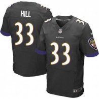 Nike Baltimore Ravens -33 Will Hill Black Alternate Stitched NFL New Elite Jersey