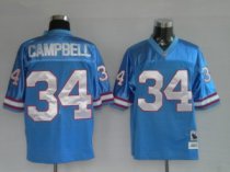 Mitchell & Ness Oilers -34 Earl Campbell Baby Blue Stitched Throwback NFL Jersey Mitchell & Ness Oilers -34 Earl Campbell Baby Blue Stitched Throwback NFL Jersey
