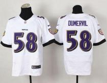 Nike Ravens -58 Elvis Dumervil White Men's Stitched NFL New Elite Jersey Nike Ravens -58 Elvis Dumervil White Men's Stitched NFL New Elite Jersey