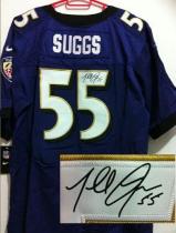 Nike Ravens -55 Terrell Suggs Purple Team Color Men's Stitched NFL Elite Autographed Jersey Nike Ravens -55 Terrell Suggs Purple Team Color Men's Stitched NFL Elite Autographed Jersey