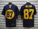 Nike Green Bay Packers #87 Jordy Nelson Navy Blue Alternate Men's Stitched NFL Elite Jersey