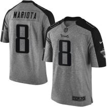 Nike Titans -8 Marcus Mariota Gray Stitched NFL Limited Gridiron Gray Jersey Nike Titans -8 Marcus Mariota Gray Stitched NFL Limited Gridiron Gray Jersey