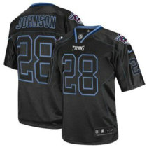 Nike Titans -28 Chris Johnson Lights Out Black Stitched NFL Elite Jersey Nike Titans -28 Chris Johnson Lights Out Black Stitched NFL Elite Jersey