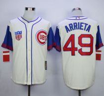 Chicago Cubs -49 Jake Arrieta Cream Blue 1942 Turn Back The Clock Stitched MLB Jersey Chicago Cubs -49 Jake Arrieta Cream Blue 1942 Turn Back The Clock Stitched MLB Jersey