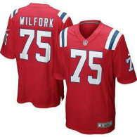 Nike New England Patriots -75 Vince Wilfork Red Alternate NFL Game Jersey