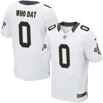 Nike New Orleans Saints #0 Who Dat White Men's Stitched NFL Elite Jersey Nike New Orleans Saints #0 Who Dat White Men's Stitched NFL Elite Jersey