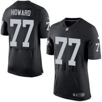 Nike Oakland Raiders #77 Austin Howard Black Team Color Men's Stitched NFL New Elite Jersey Nike Oakland Raiders #77 Austin Howard Black Team Color Men's Stitched NFL New Elite Jersey