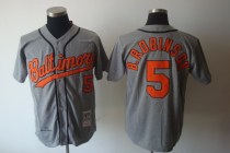 Mitchell and Ness Baltimore Orioles #5 Brooks Robinson Grey Stitched Throwback MLB Jersey Mitchell and Ness Baltimore Orioles #5 Brooks Robinson Grey Stitched Throwback MLB Jersey