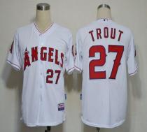 Los Angeles Angels of Anaheim -27 Mike Trout White Cool Base Stitched MLB Jersey Los Angeles Angels of Anaheim -27 Mike Trout White Cool Base Stitched MLB Jersey