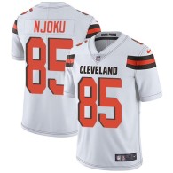 Nike Browns -85 David Njoku White Stitched NFL Vapor Untouchable Limited Jersey