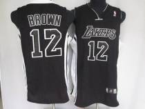Los Angeles Lakers -12 Shannon Brown Stitched Black Shadow NBA Jersey Los Angeles Lakers -12 Shannon Brown Stitched Black Shadow NBA Jersey