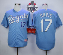 Kansas City Royals -17 Wade Davis Light Blue Alternate 1 Cool Base W 2015 World Series Patch Stitche Kansas City Royals -17 Wade Davis Light Blue Alternate 1 Cool Base W 2015 World Series Patch Stitche