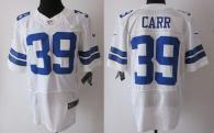 Nike Dallas Cowboys #39 Brandon Carr White Men's Stitched NFL Elite Jersey