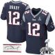 Nike New England Patriots -12 Tom Brady Navy Blue Team Color Super Bowl XLIX Mens Stitched NFL Elite