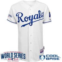Kansas City Royals Blank White Cool Base W 2014 World Series Patch Stitched MLB Jersey Kansas City Royals Blank White Cool Base W 2014 World Series Patch Stitched MLB Jersey
