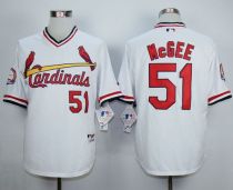 St Louis Cardinals #51 Willie McGee White 1982 Turn Back The Clock Stitched MLB Jersey St Louis Cardinals #51 Willie McGee White 1982 Turn Back The Clock Stitched MLB Jersey