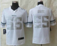 Nike Minnesota Vikings -55 Anthony Barr White NFL Limited Platinum Jersey