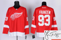 Autographed Detroit Red Wings -93 Johan Franzen Red Stitched NHL Jersey Autographed Detroit Red Wings -93 Johan Franzen Red Stitched NHL Jersey