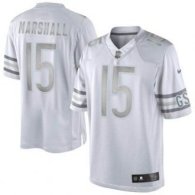 Nike Chicago Bears -15 Brandon Marshall Silver Grey