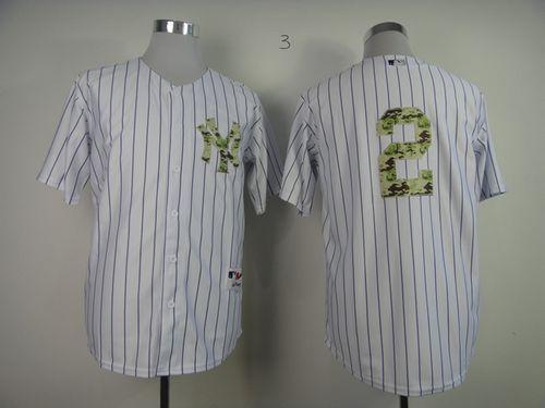 New York Yankees -2 Derek Jeter White USMC Cool Base Stitched MLB Jersey