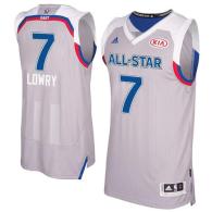 Toronto Raptors -7 Kyle Lowry Gray 2017 All Star Stitched NBA Jersey