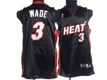 Miami Heat -3 Dwyane Wade Stitched Black NBA Jersey Miami Heat -3 Dwyane Wade Stitched Black NBA Jersey