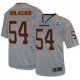 Nike Bears -54 Brian Urlacher Lights Out Grey With Hall of Fame 50th Patch Stitched NFL Elite Jersey