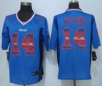 2015 New Nike Buffalo Bills -14 Sammy Watkins Pro Line Blue Fashion Strobe Jersey